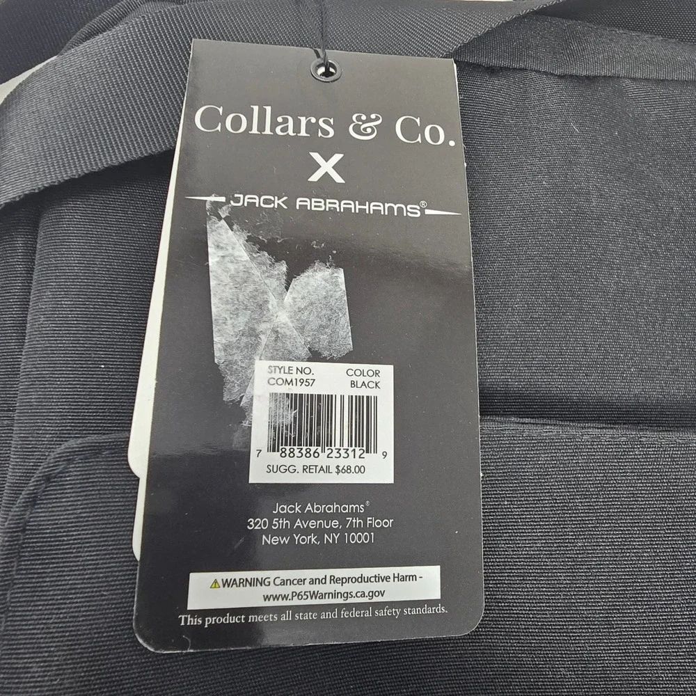 Collars & Co Jack Abrahams soho Messenger Workbook Bag Black business casual NEW